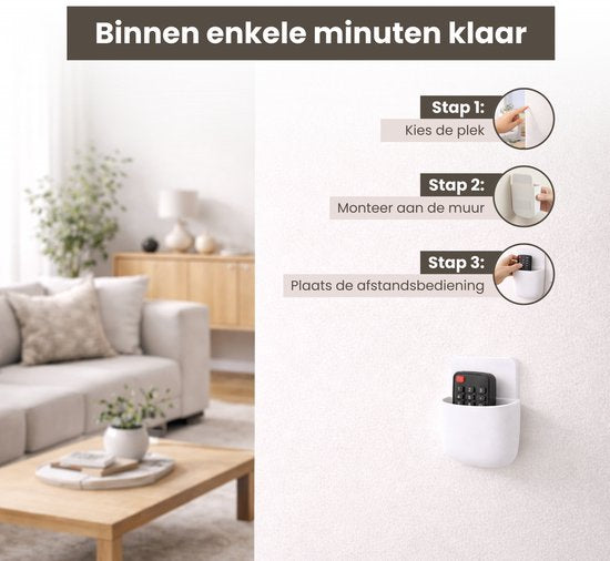 Afstandsbediening Houder- AB Houder - Remote Controll Holder - 3 9 11,5 - Set van 3 stuks