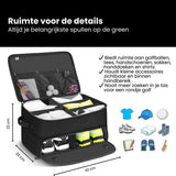 Golf Organizer Tas voor Kofferbak – Golf Accessoire Opbergbox met Schoenenvak – Waterafstotende Golf Opbergtas met Verstelbare Vakken – Golf Cadeau voor Heren & Dames – Zwart