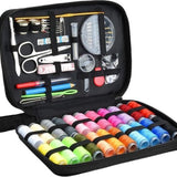 Naaiset - 139 delig - Zwart - 20 x 14 cm - Naaidoos voor op Reis - Naaisetje - Naai set