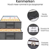 Bed Organizer - 3 stuks - Ruime Opbergzakken voor Kleding en Dekbedden - Grijs - Opbergtassen voor onder je Bed