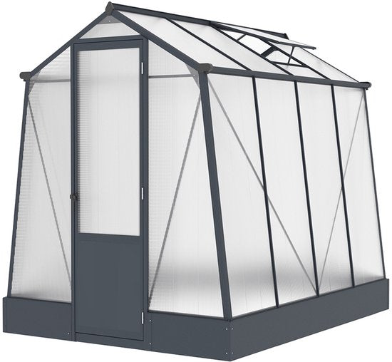 Westmann Aurora 68 - TuinKas met fundering - Antraciet 248x188 cm