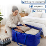 Opbergtassen XL - Blauw - 4 Stuks - 92 Liter - Verhuistassen - Big Shopper - Waterdicht - Opbergzak met Handvat