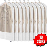 Kledinghoes - 10 stuks - 160x40 - Wit - Kledinghoezen - Kledinghoes Wit - Trouwjurkhoes - Kostumhoes