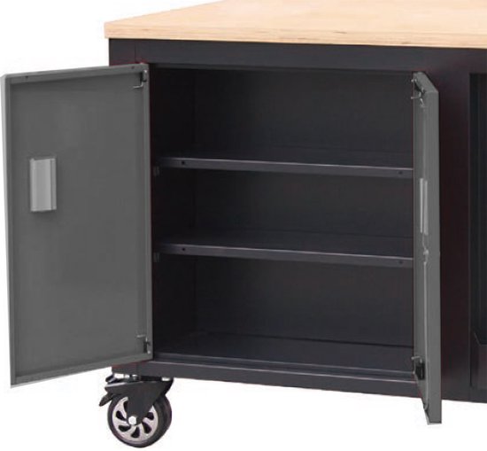 FEISTOS Hektor Mobiele werkbank - 114x73x89 cm - Zwart