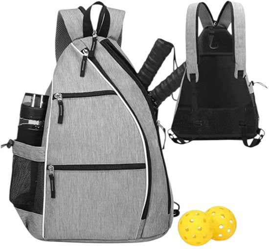 Padel- en Tennistas Rugzak - Grijs - Waterdicht, Ademend en Comfortabel voor Padel, Pickleball, Tennis & Meer