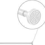 Douchestang Uitschuifbaar - Wit - 66 cm tot 99 cm - Universeel - Douchestang zonder Boren - Douchestang Verstelbaar - Douchegordijnstang - Gordijnstang