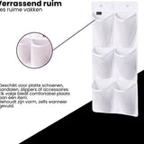 Schoenenkast Hangend - Schoenenzak 6 vakken - Opbergen van Schoenen aan Deur - Schoenenzak Wit - Oplossing voor rondslingerende schoenen - Hoogwaardige Schoenenkast