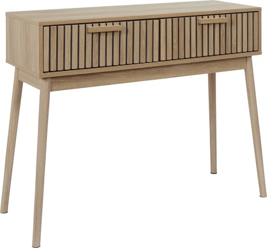 Sidetable Console Bijzettafel met 2 Laden Klaus - Bruin