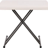 Lifetime® Compacte Campingtafel Bijzettafel Hoogte Verstelbaar - 49x76x53 cm
