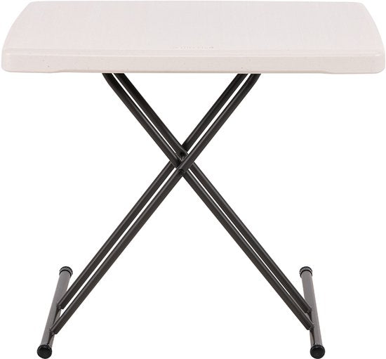 Lifetime® Compacte Campingtafel Bijzettafel Hoogte Verstelbaar - 49x76x53 cm