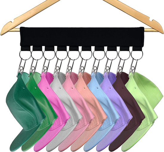 Petten Organizer - Cap Rack - Zwart - Petten Opbergsysteem - Petten Houder - Hat Holder - Petten Organizer - Petjes Organizer