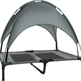 Hondenligbed met dak verhoogd hondenstretcher - ademende stof - Medium