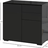 4goodz Ladenkast Buffetkast met 2 Laden 40x105x76 cm - Zwart