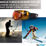 5one® Alpine 9 - Skibril met 2 Verwisselbare Lenzen - en Oranje