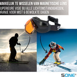 5one® Alpine 9 - Skibril met 2 Verwisselbare Lenzen - en Oranje