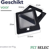 Pet Select Kattenluik met Tunnel - 4 Vergrendelingsstanden - Weerbestendig - L