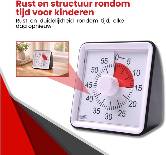 Leerklok voor Kinderen - Timer voor Kinderen - Timer Klok - Klok - Klok