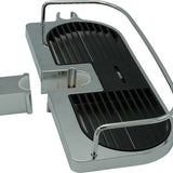4Goodz zwart chromen doucheplank voor douchestang 30x12x5cm