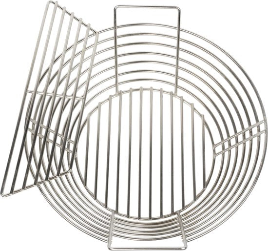 Kolenmand - Met Uitneembare Divider - Geschikt voor 21, 22, 23 en 24 Inch - RVS - Kamado Accessoires - BBQ Accessoires