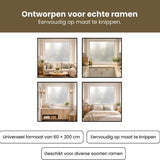 Raamfolie 60x200 cm – Zelfklevend & Statisch Hechtend – Privacy Folie voor Ramen – Zonwerende & Decoratieve Raamfolie – Eenvoudig Aan te Brengen – Waterdicht en Herbruikbaar