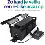 Goods&Co Accutas Ebike Brandveilig - Elektrische Fiets Accu Tas - Beschermhoes E-bike - 49 × 15 × 15 cm - Brandwerende Zak Fietsaccu - Hittebestendige Lipo Bag voor E Bike - Brandzak - Brandveiligheid– Accuhoes – Saver Hoes - Zwart