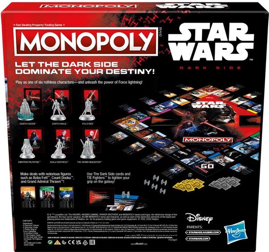 Hasbro Star Wars Bordspel Monopoly Dark Side Edition -English Version Multicolours