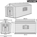 Lifetime - LG20000 - Tuinhuis - Tuinschuur - 243 x 243 x 609 cm