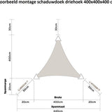 HanSe® Schaduwdoek Driehoek Waterdoorlatend m - zonnedoek Creme