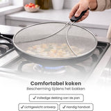 Anti Spatdeksel - Diameter - Vaatwasserbestendig - Past op de meeste pannen
