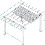 Paragon Outdoor - ST02003 - Paviljoen - Pergola - Partytent - 235 x 350 x 350 cm