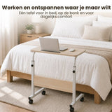 Laptoptafel op Wielen - In Hoogte Verstelbaar