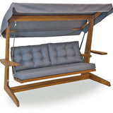 Westmann Viva 2400 Houten 3-zits Hollywood Schommelbank - Grijs