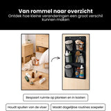 Schoenenkast Hangend - Schoenenzak 6 vakken - Opbergen van Schoenen aan Deur - Schoenenzak Zwart - Oplossing voor rondslingerende schoenen - Hoogwaardige Schoenenkast