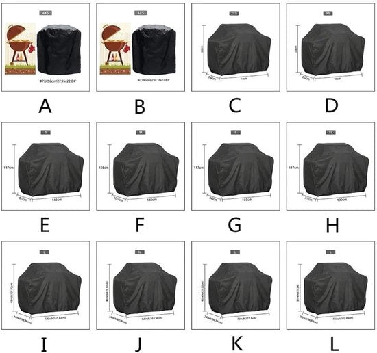BBQ Hoes - 150 x 100 x 125 cm - Universeel - Barbecue Hoes Waterafstotend - BBQ Accessoires - Beschermhoes met Trekkoord - Gasbarbecue Accessoires