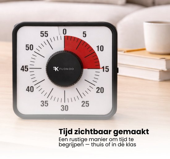 Leerklok - Aftelklok Kookwekker - Leer