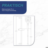 Luzzo® Flower Design Doucheset Glijstang-set - Zwart