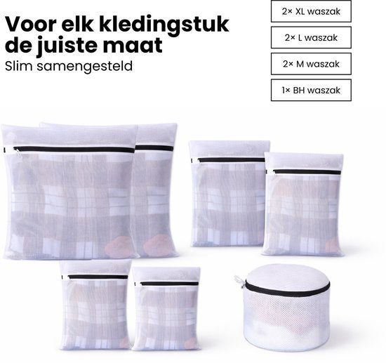 Waszakken - 7 Stuks - Wasnetten - Bescherm je Wasgoed en Wasmachine - Packing Cubes - Travel Organizer - Waszakje - Wasnetje