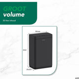 Luzzo® Iowa Black Prullenbak met Sensor 50 Liter - mat Zwart