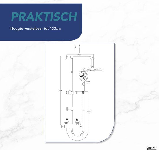 Luzzo® Regendouche met