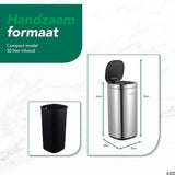 Luzzo® Square Sensor prullenbak met Ozon Filter 30 liter