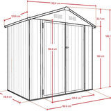 Spacemaker Gereedschapsschuur Metaal - 119x183x196 cm -Grijs