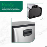 Luzzo® Nevada Pedaalemmer 30 liter - Prullenbak Mat RVS