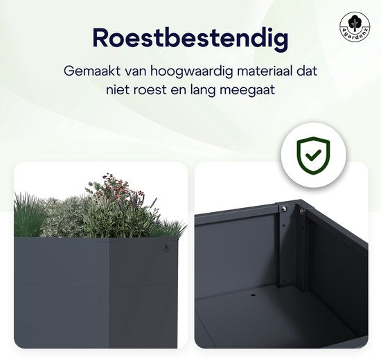4gardenz® Plantenbak Metaal voor Buiten met Verhoogde Bodem