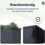 4gardenz® Plantenbak Metaal voor Buiten met Verhoogde Bodem