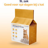 Viervoeter - Kattenbakvulling - 9L- Automatische kattenbakgrind- Klontvormend - 100% Natuurlijk