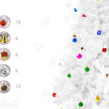Witte Kunstkerstboom Kant-en-Klaar met decoratie - Wit