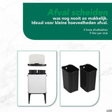 Luzzo® New York Push Afvalscheidingsprullenbak 18 ltr 2 bakken