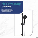 Luzzo® Flower Design Doucheset Glijstang-set - Zwart
