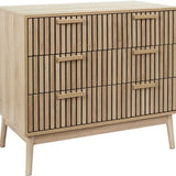 Ladekast Klaus met Panelen voorzijde - Buffetkast 90x49x79 cm - Bruin