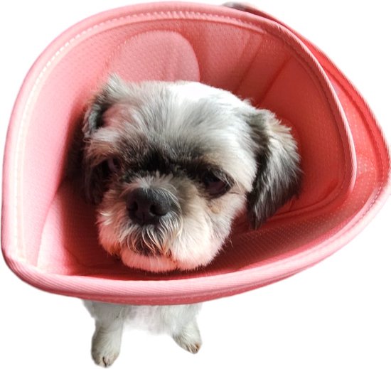 Sasemy® - Beschermkraag kat - Beschermkraag kleine hond - Hondenkap - Kattenkap - Kleine Hondenkraag - Kattenkraag - Zachte Beschermende Kraag - Verstelbare Herstelkraag - lik-krab bescherming - Maat M